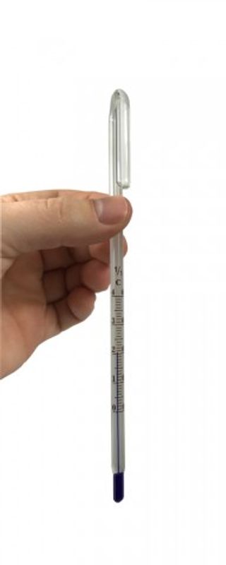 Hang on glass thermomether size S ,  15cm,6,2mm