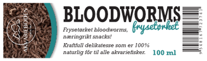 Hovedbilde Frysetørket Bloodworms - 100ml 