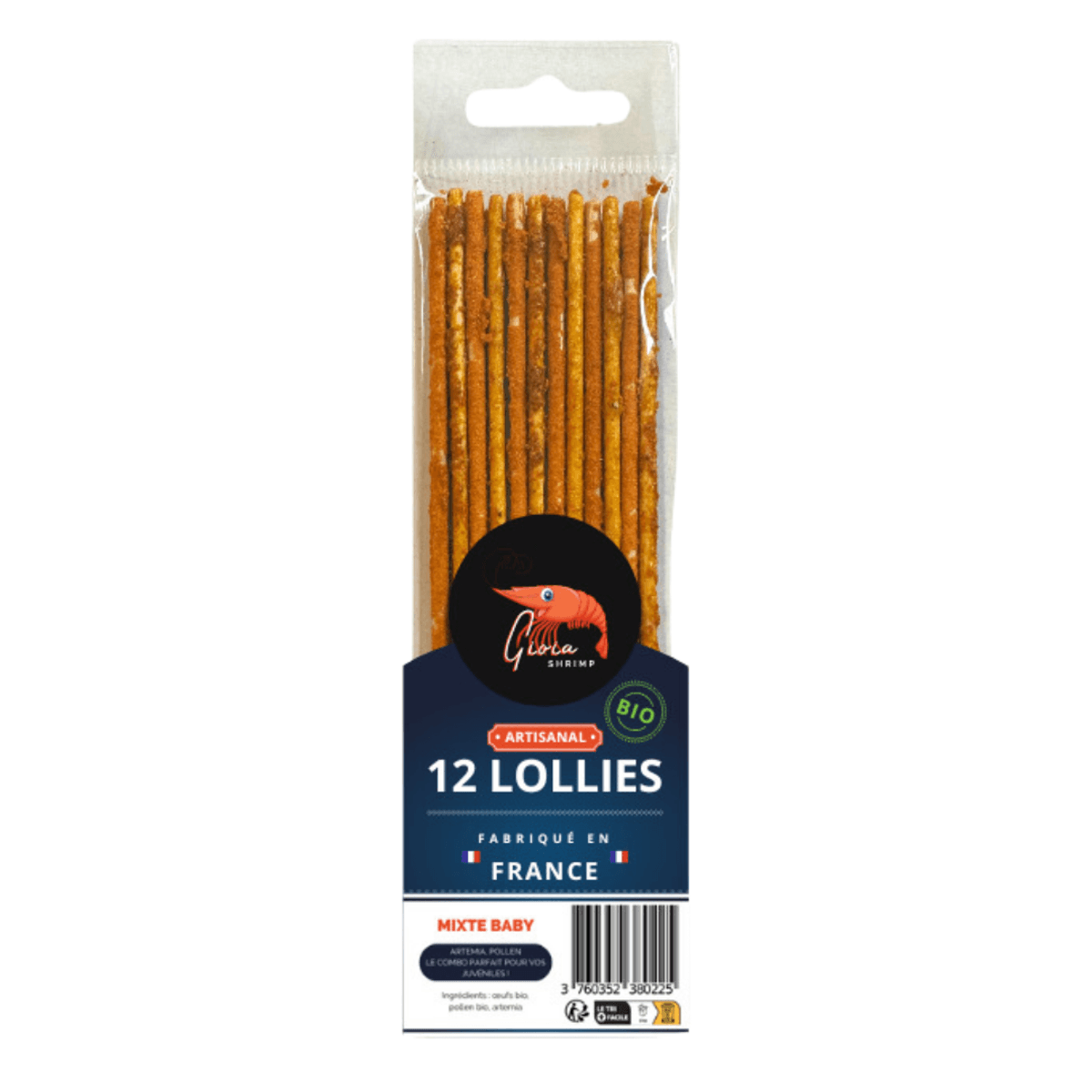 Gioia Shrimp Lollies Baby Mixed  12pk