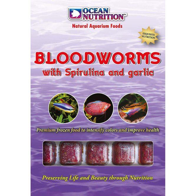 Hovedbilde On Bloodworms With Spirulina And Garlic100gr